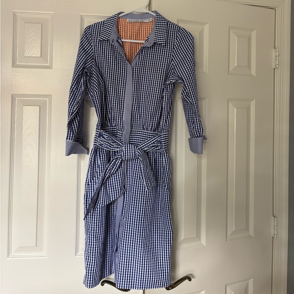 Gretchen Scott breezy blouson dress navy/white XS - Picture 4 of 6